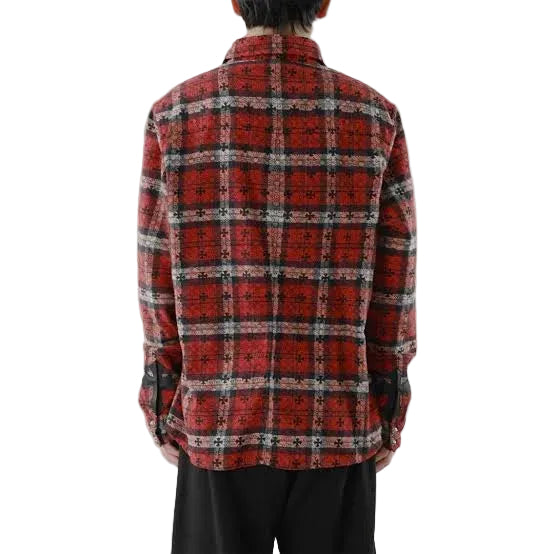 CHROME Hearts Loose Ends Monogram Cross Flannel Shirt