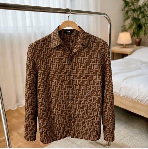 FENDI Brown silk shirt