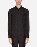 Dolce & Gabbana monogram shirt crafted from jacquard silk