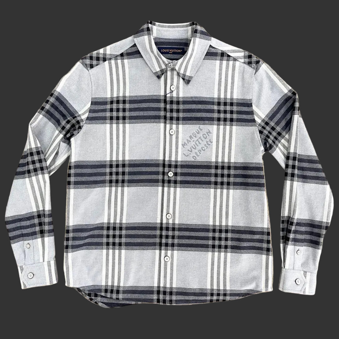 Louis Vuitton long-sleeved cotton flannel shirt