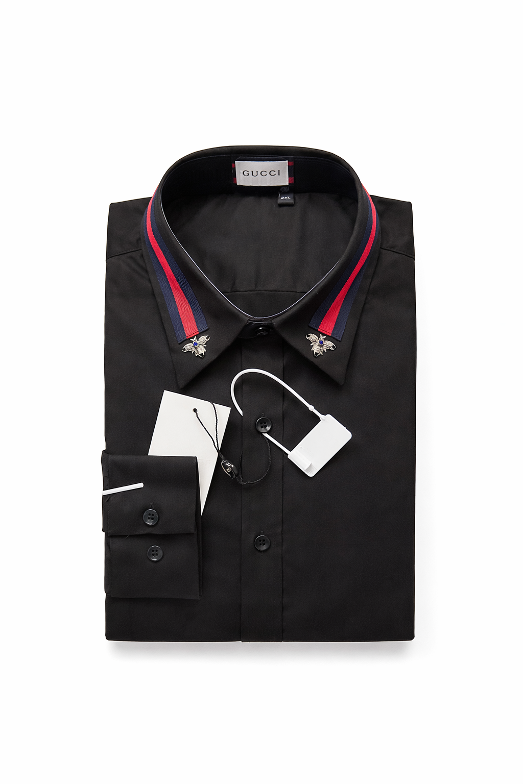 Gucci Duke Shirt, bees and a signature web stripe.