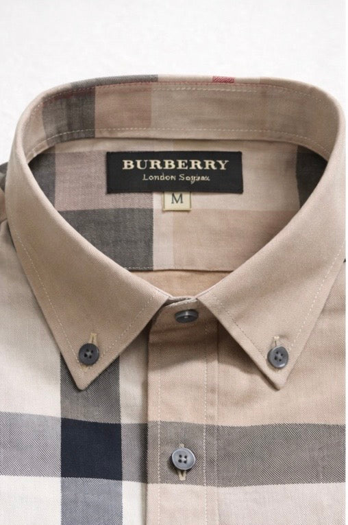 BURBERRY check cotton- shirt