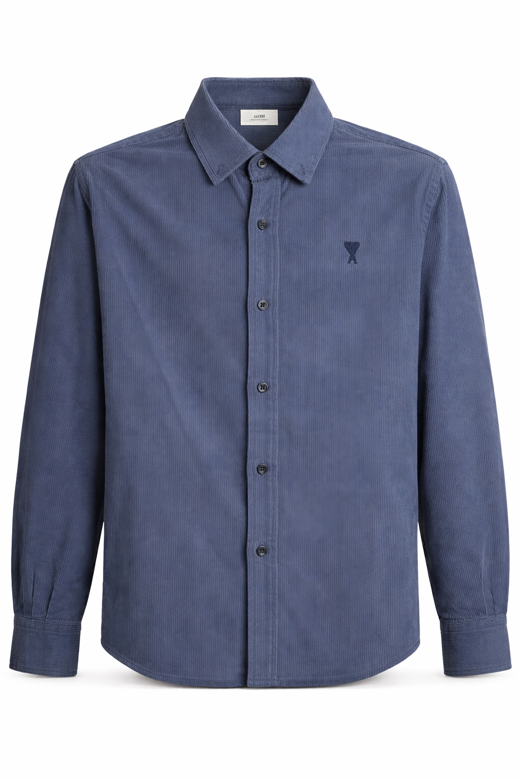 Ami Paris designer men's blue striped shirt,