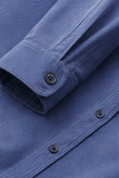 Ami Paris designer men's blue striped shirt,