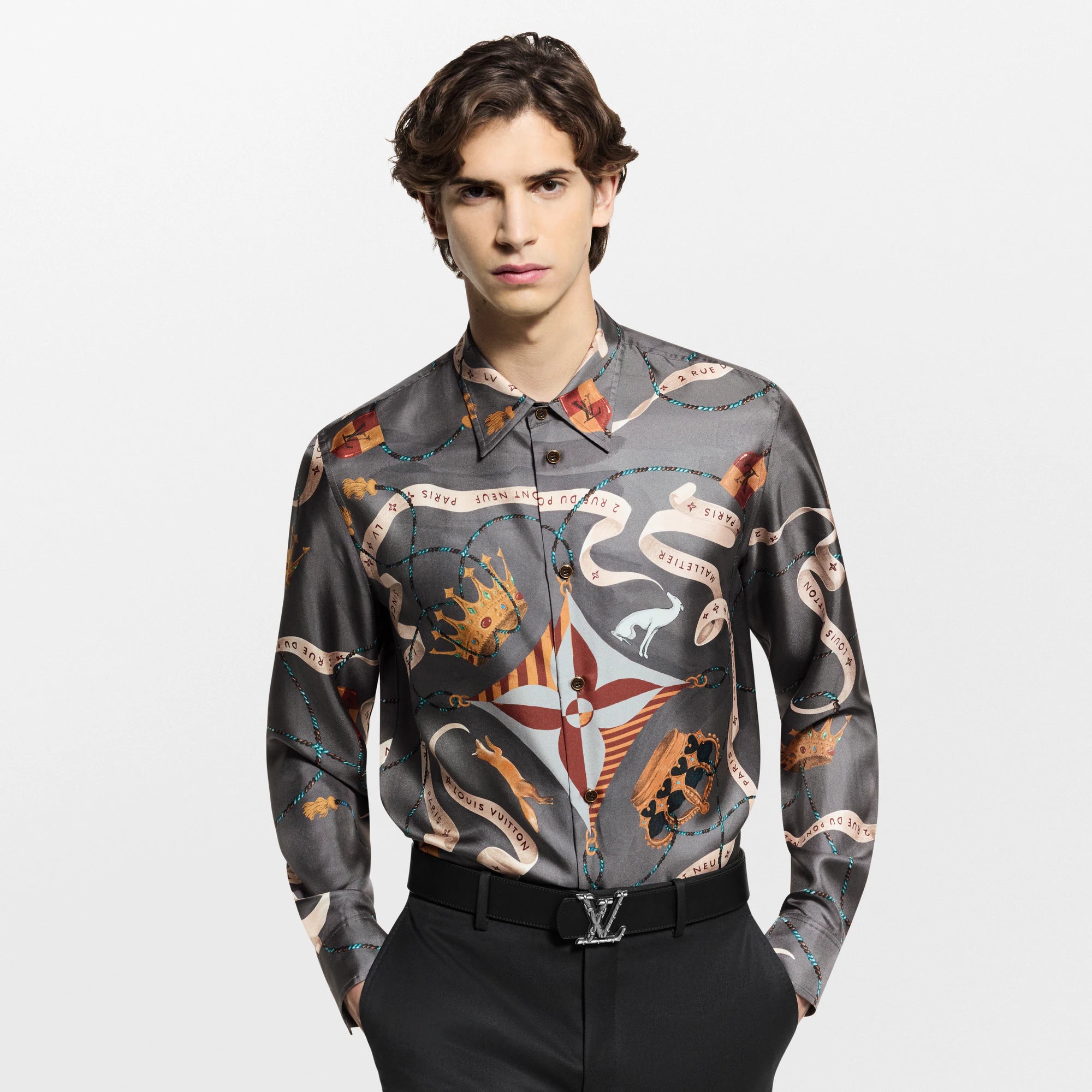 LOUIS Vuitton printed silk shirt