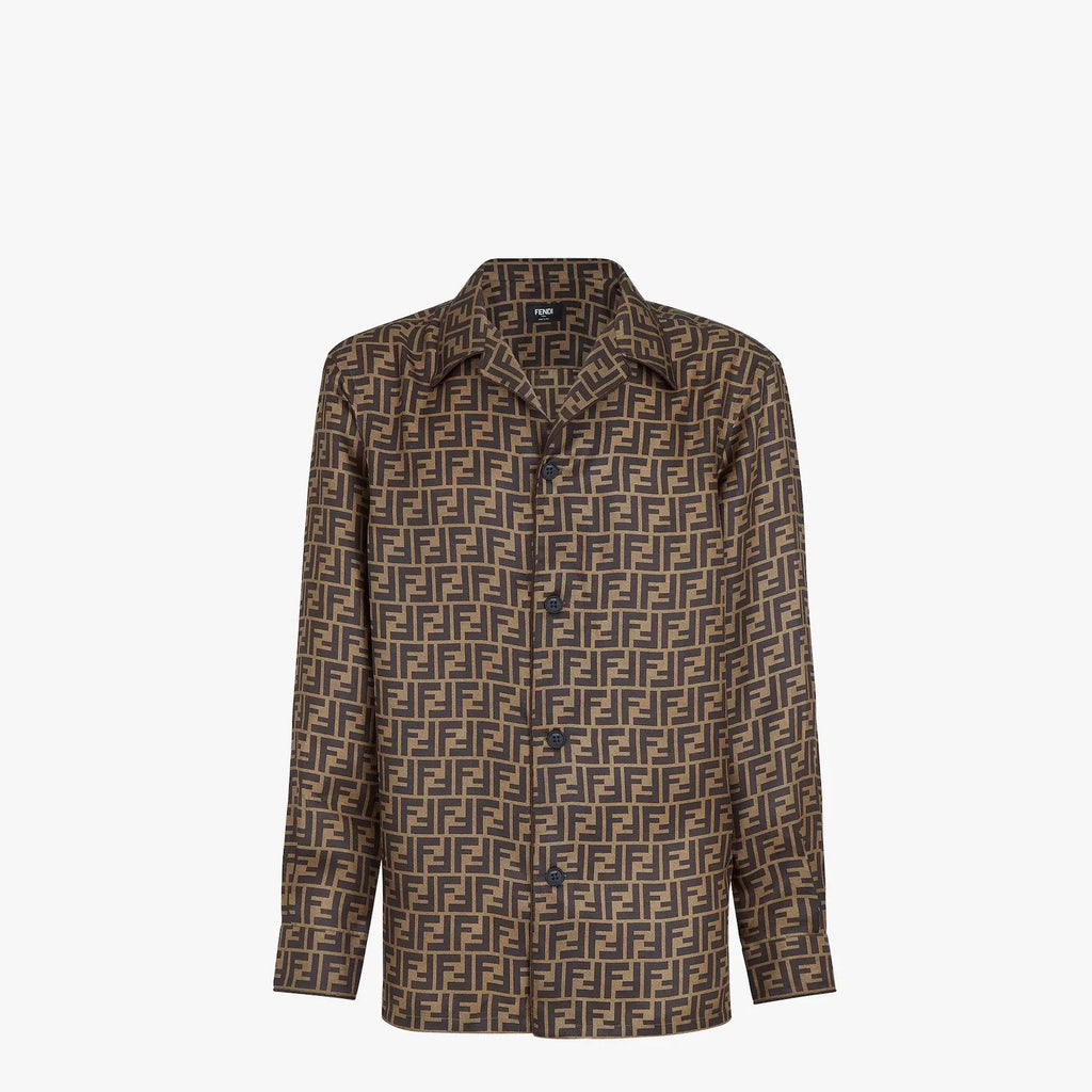 FENDI Brown silk shirt