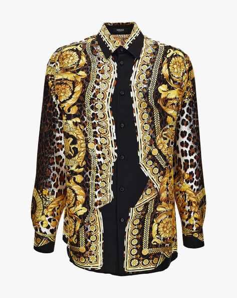 VERSACE Wild Barocco Illusion silk shirt