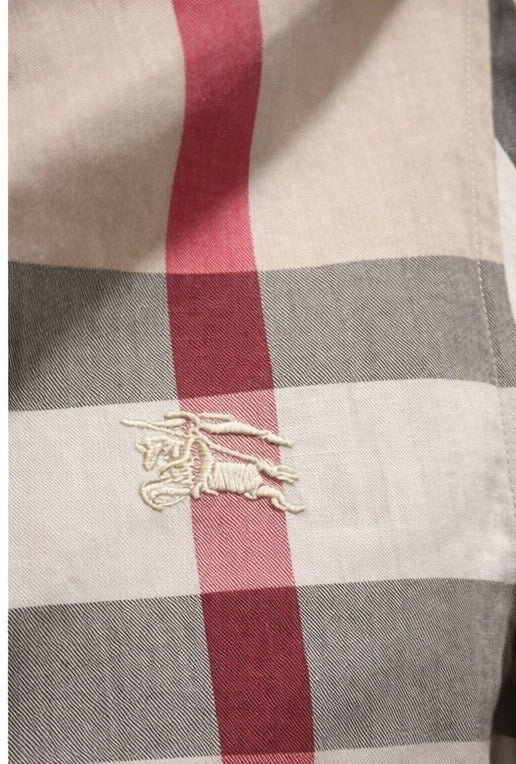 BURBERRY check cotton- shirt