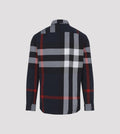 BURBERRY CHECK BLUE  COTTON SHIRT