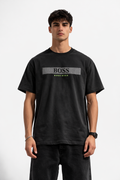 black BOSS Hugo Boss graphic regular-fit t-shirt