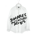 DSQUARED2 D2 Pop 80's long-sleeved white cotton shirt