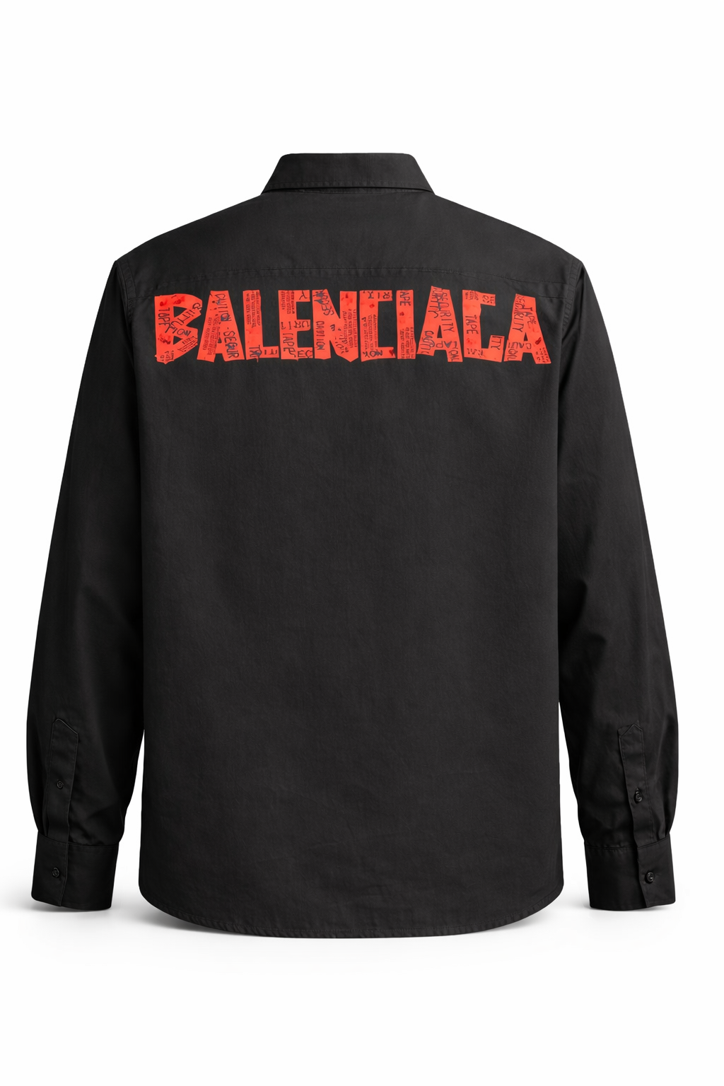 Balenciaga Black Masking Tape Long Sleeve Shirt