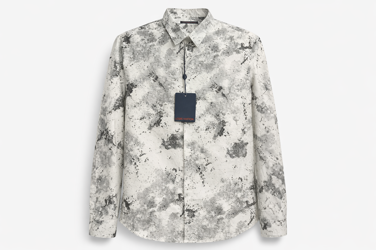 Louis Vuitton white and grey abstract print