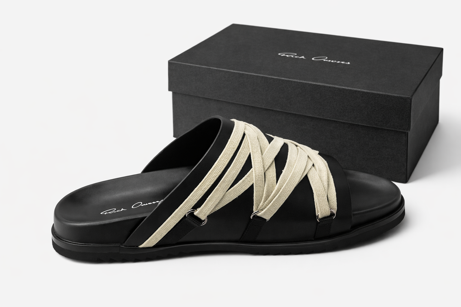 RICK OWENRS LEATHER SANDALS