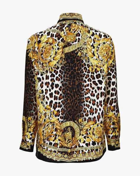VERSACE Wild Barocco Illusion silk shirt