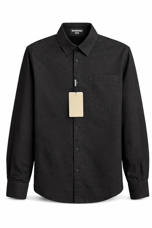 Balenciaga Black Masking Tape Long Sleeve Shirt